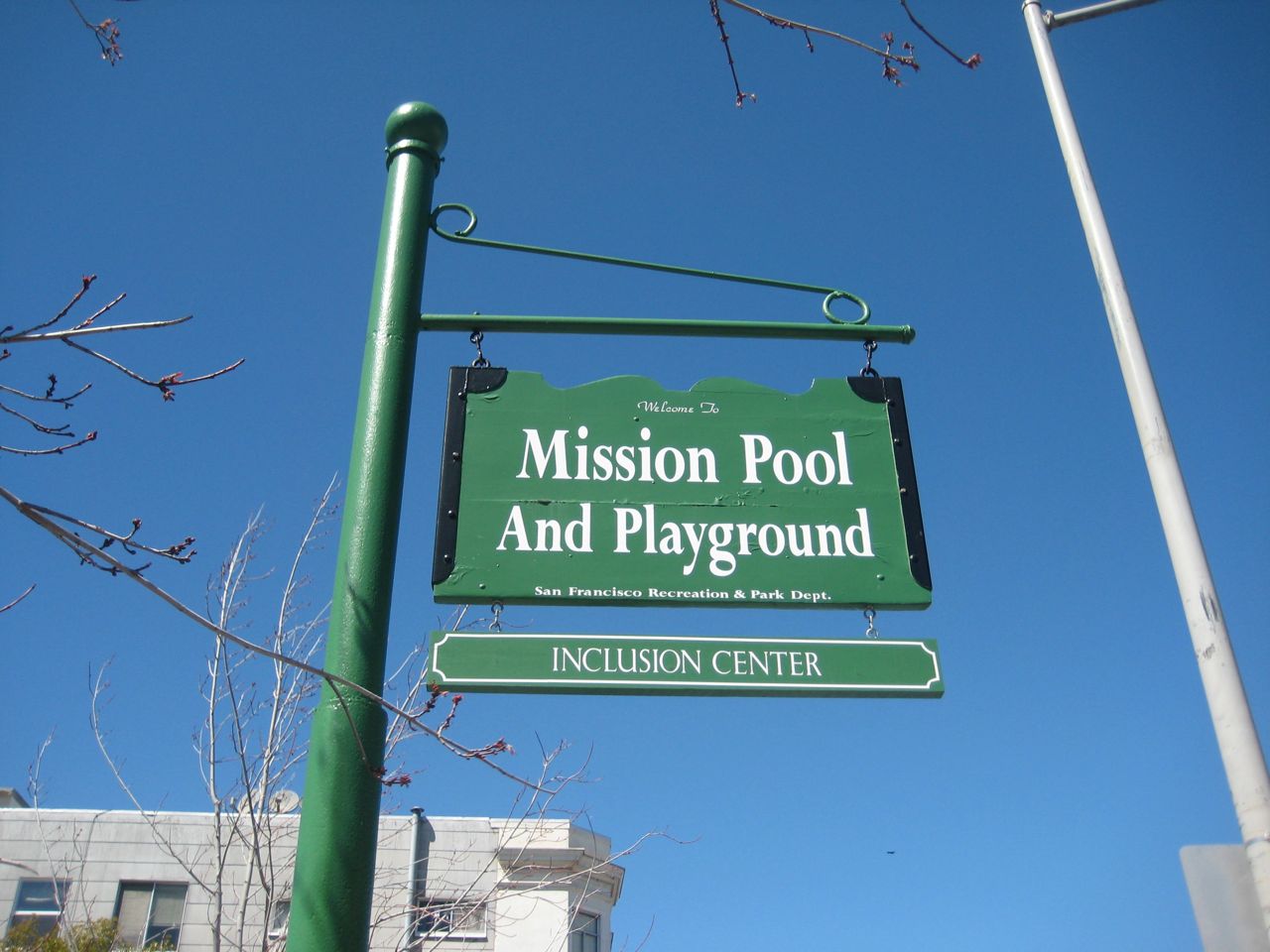 Mission Pool and Playground Sign