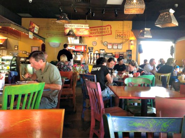 Inside Tables Cafe Rio