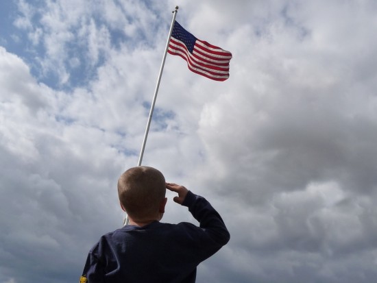 Boy Saluting Flag via Jeffrey Turner via Flickr
