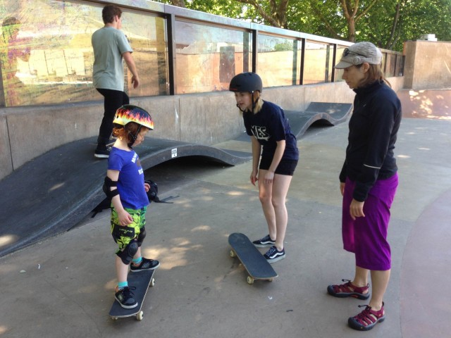 Teaching skateboarding