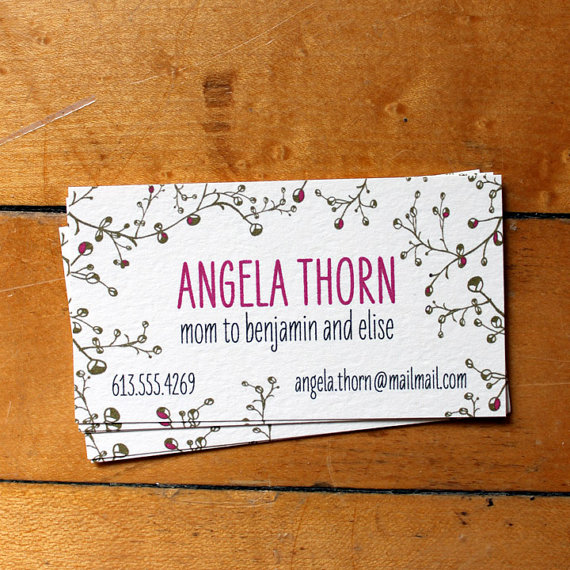 Personalized Calling Cards for Moms