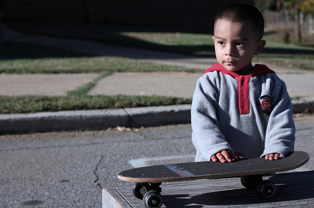 Boy With Skateboard