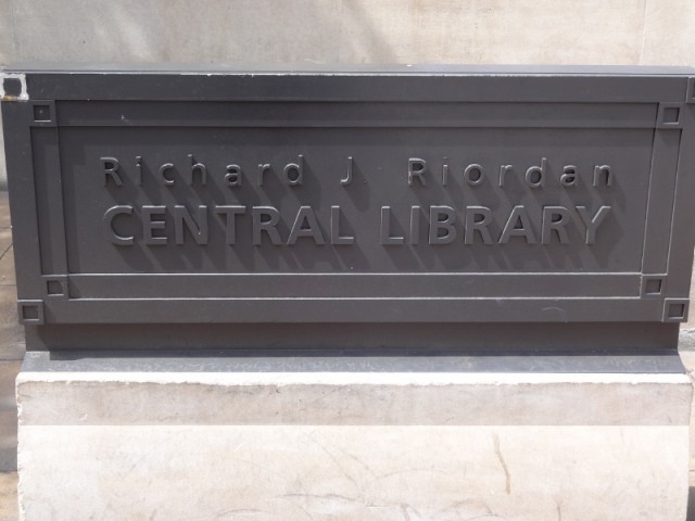 Library Name Plaque Los Angeles