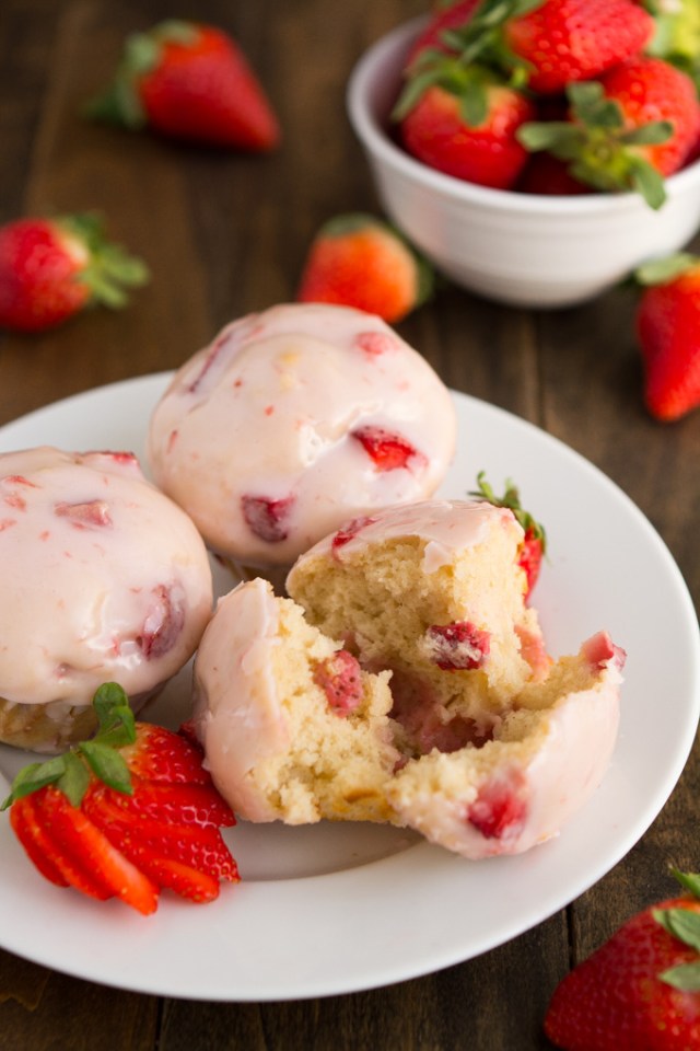 strawberry glazed muffins are a fun valentines day food