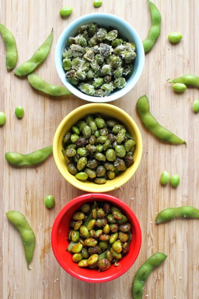 Roasted Edamame 3 Ways