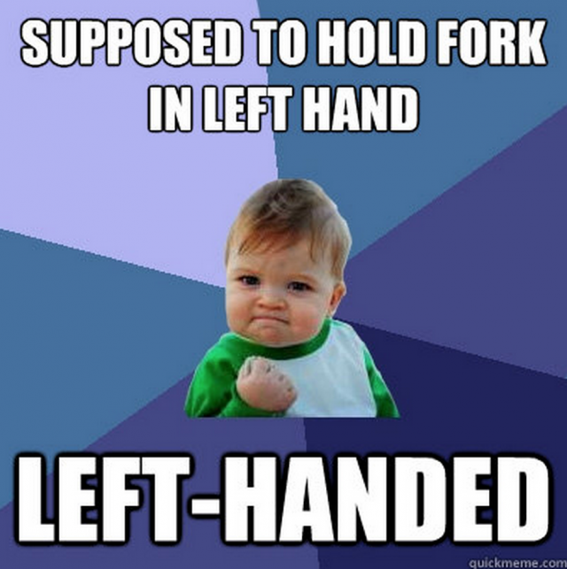left handed meme kid