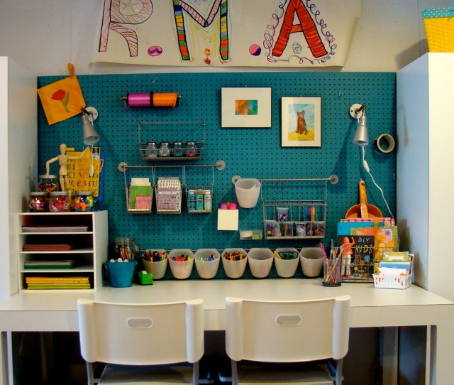 a crafty work station for kids