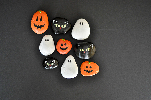 Magnet rocks are a fun halloween craft for kids