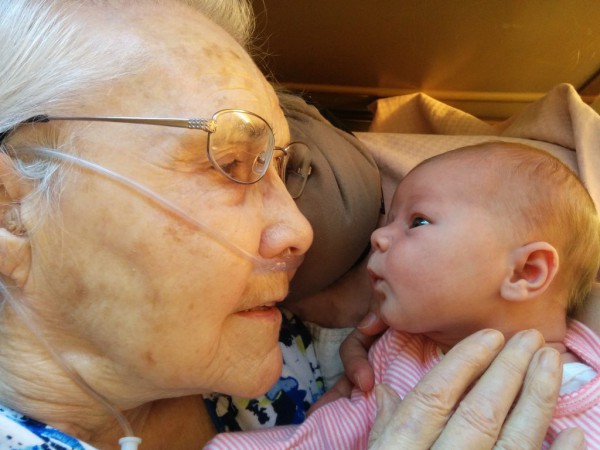 Great Grandma Meets Great Grand-Daughter