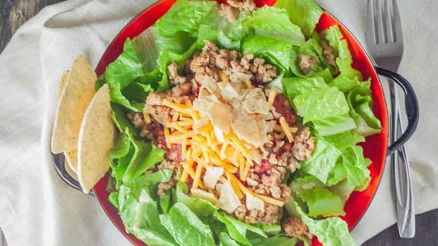 a picture of a turkey taco salad