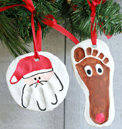 hand and foot christmas ornaments