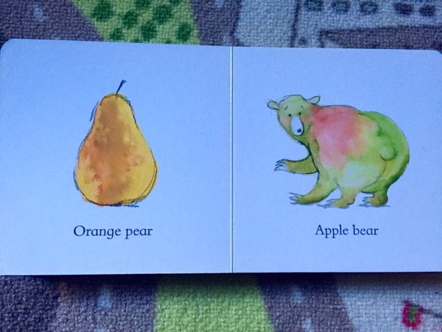 orange pear apple bear