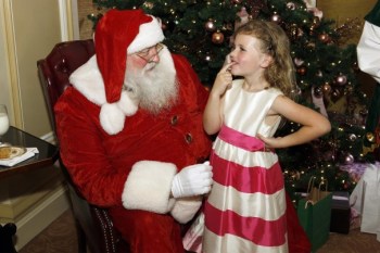 Santa Claus at the langham Huntington Hotel in Pasadena