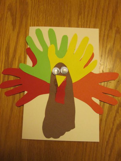 turkey footprint is a fall craft for infants