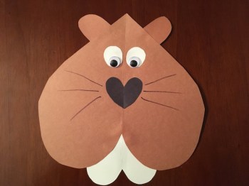 a picture of a Groundhog day craft for kids