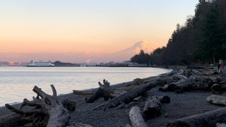 Sunset at Owen Beach one of the best beaches south sound