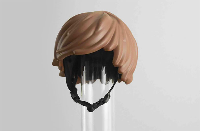 A LEGO Hair Bike Helmet