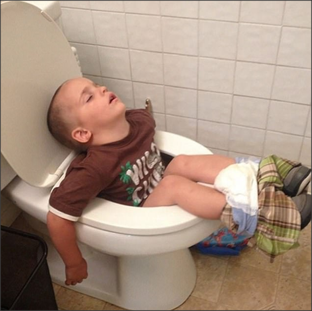 Pictures of Kids Falling Asleep in Funny Places