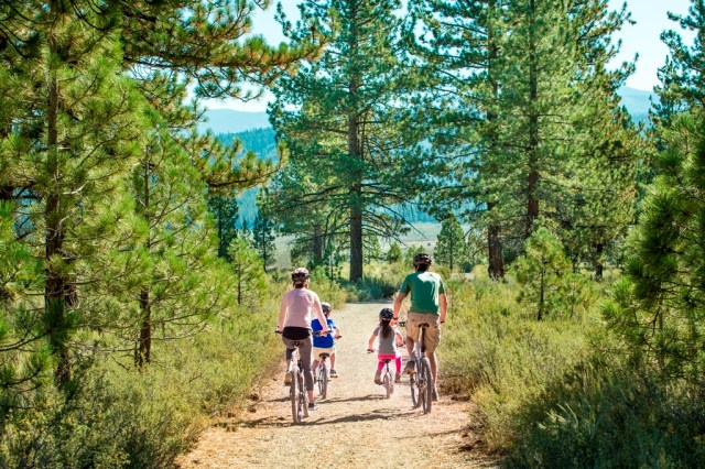 Family Biking at Lake Tahoe
