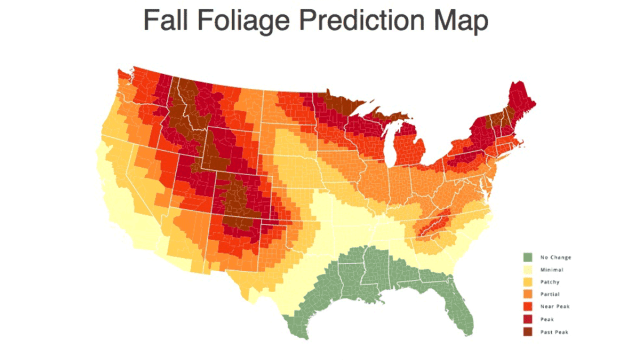 Use This Map to Discover the Best Time to See the Leaves Change Color