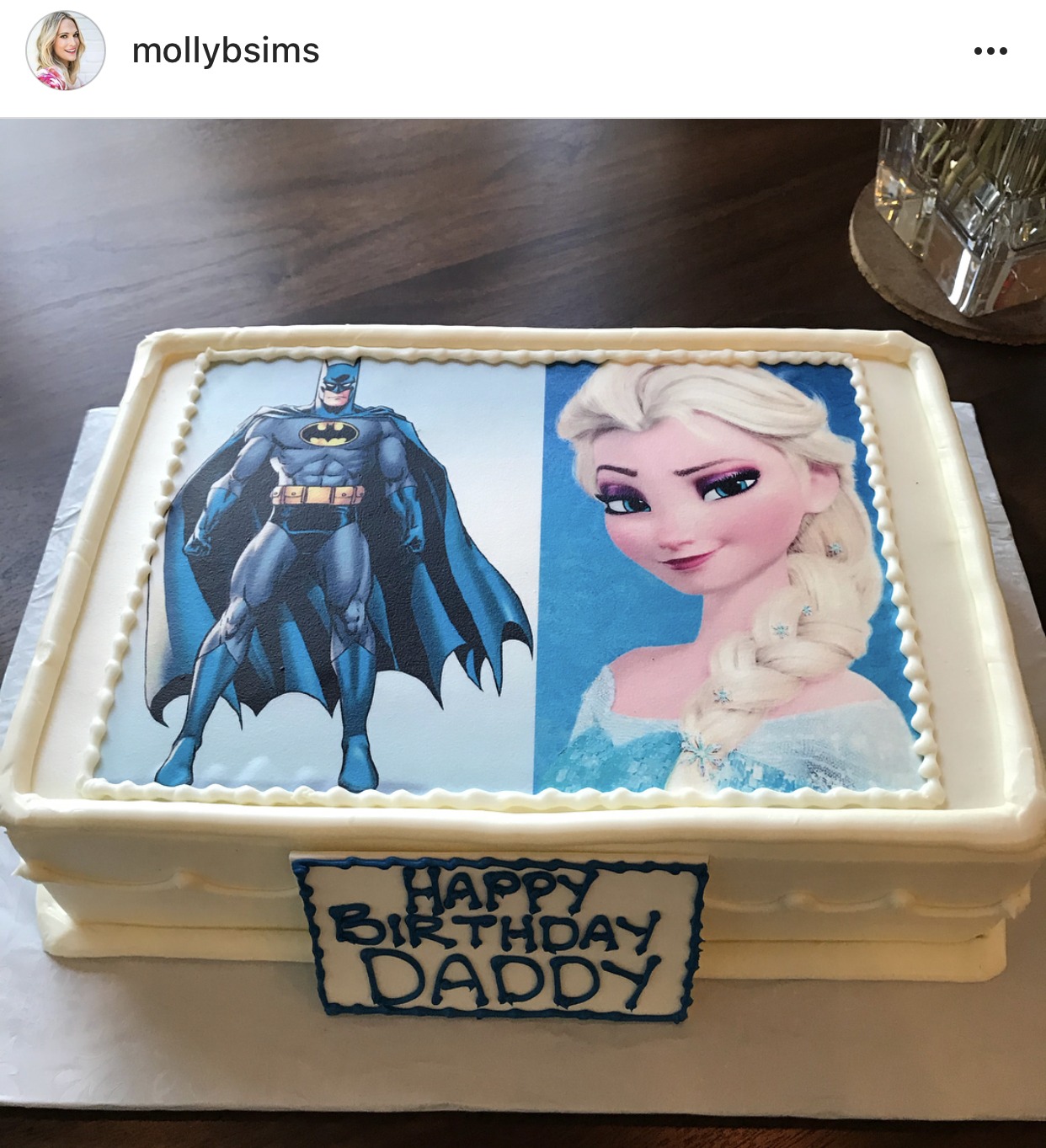 Molly Sims Kids Picked Their Dad’s Birthday Cake and It’s Adorable