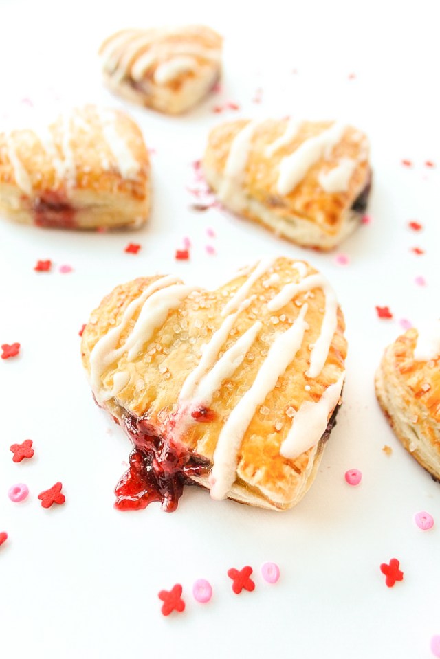 fruit puff pastries are a cute valentines day food idea
