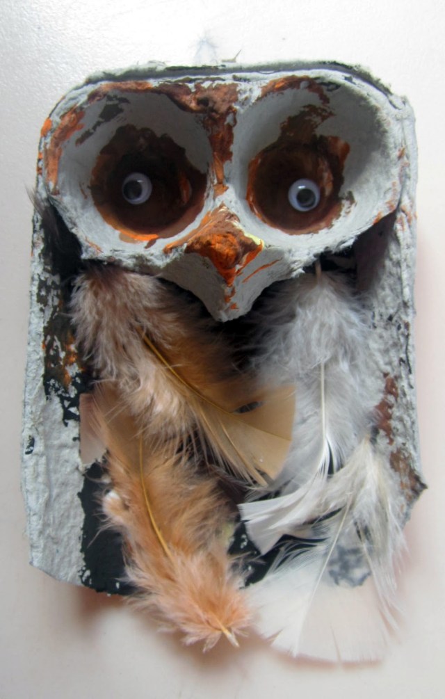 owl egg carton craft