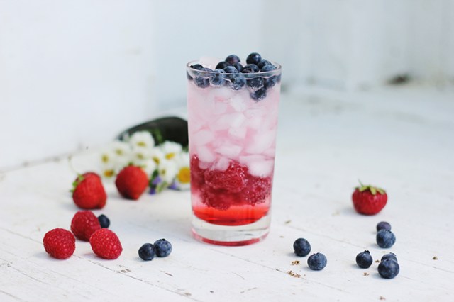 A red, white and blue mocktail for Memorial Day