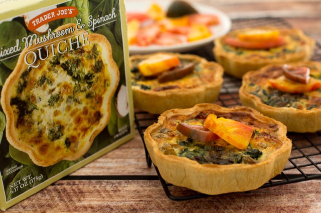 Mixed Mushroom and Spinach Quiche is some of the best frozen food from Trader Joe's