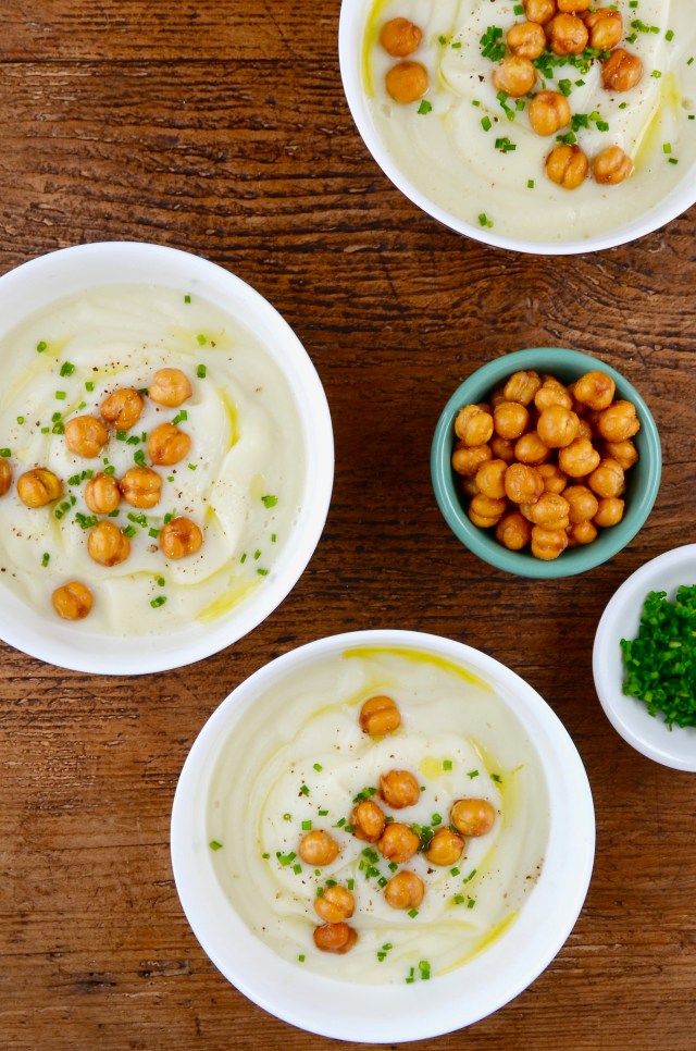 cauliflower soup is an easy 3-ingredient recipe