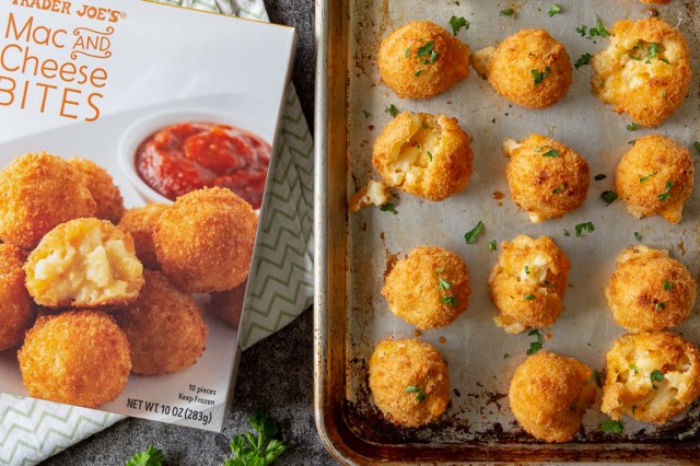 mac and cheese bites are some of the best frozen food from Trader Joe's