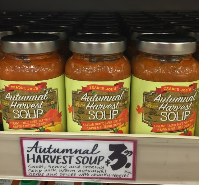 Autumnal Harvest Soup is a new Trader Joe's product for fall