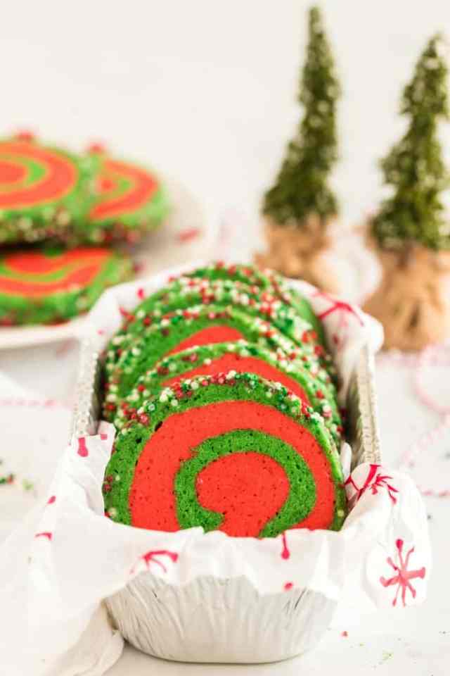 Red and green Christmas pinwheel cookies are a classic Christmas cookie recipe
