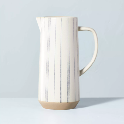 Hearth and Hand Target Spring Collection Distressed Strip Stoneware Pitcher