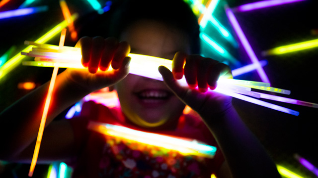 a glow in the dark party is a fun summer birthday party idea