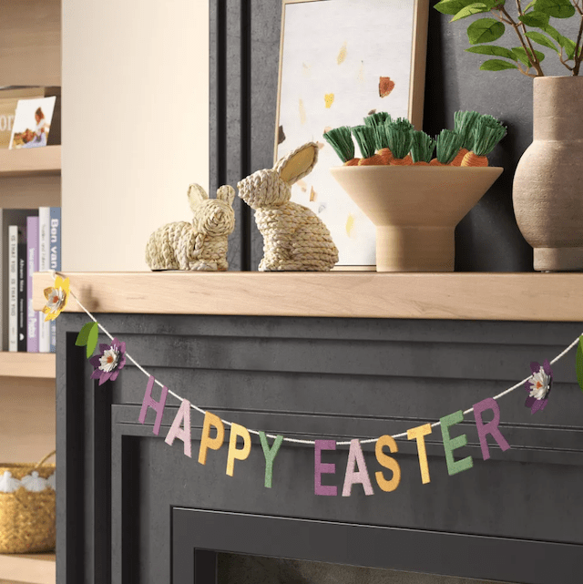 this woven bunny is a new Easter decoration at Target