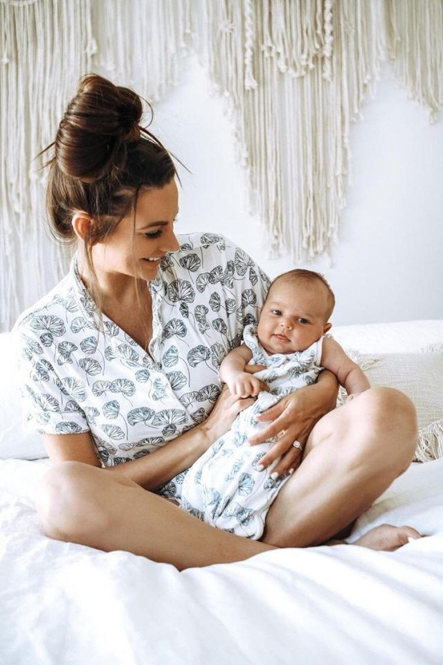 mom and baby matching PJs