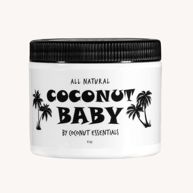 jar of baby coconut oil for cradle cap