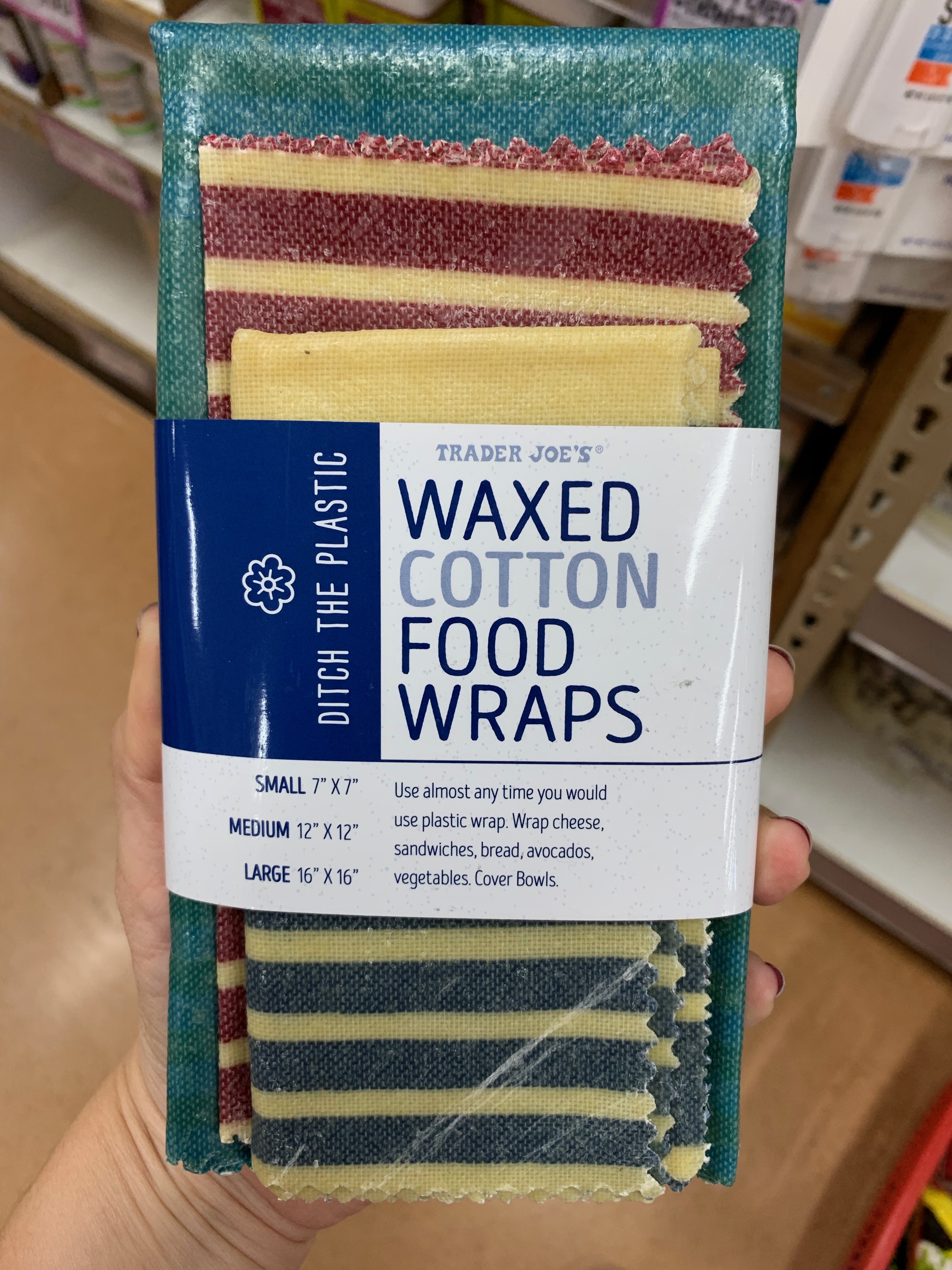trader joe's waxed cotton food bolsas