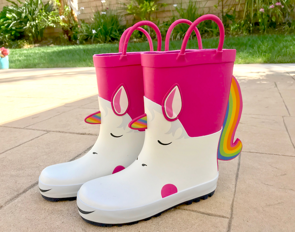 Pink unicorn rain clearance boots