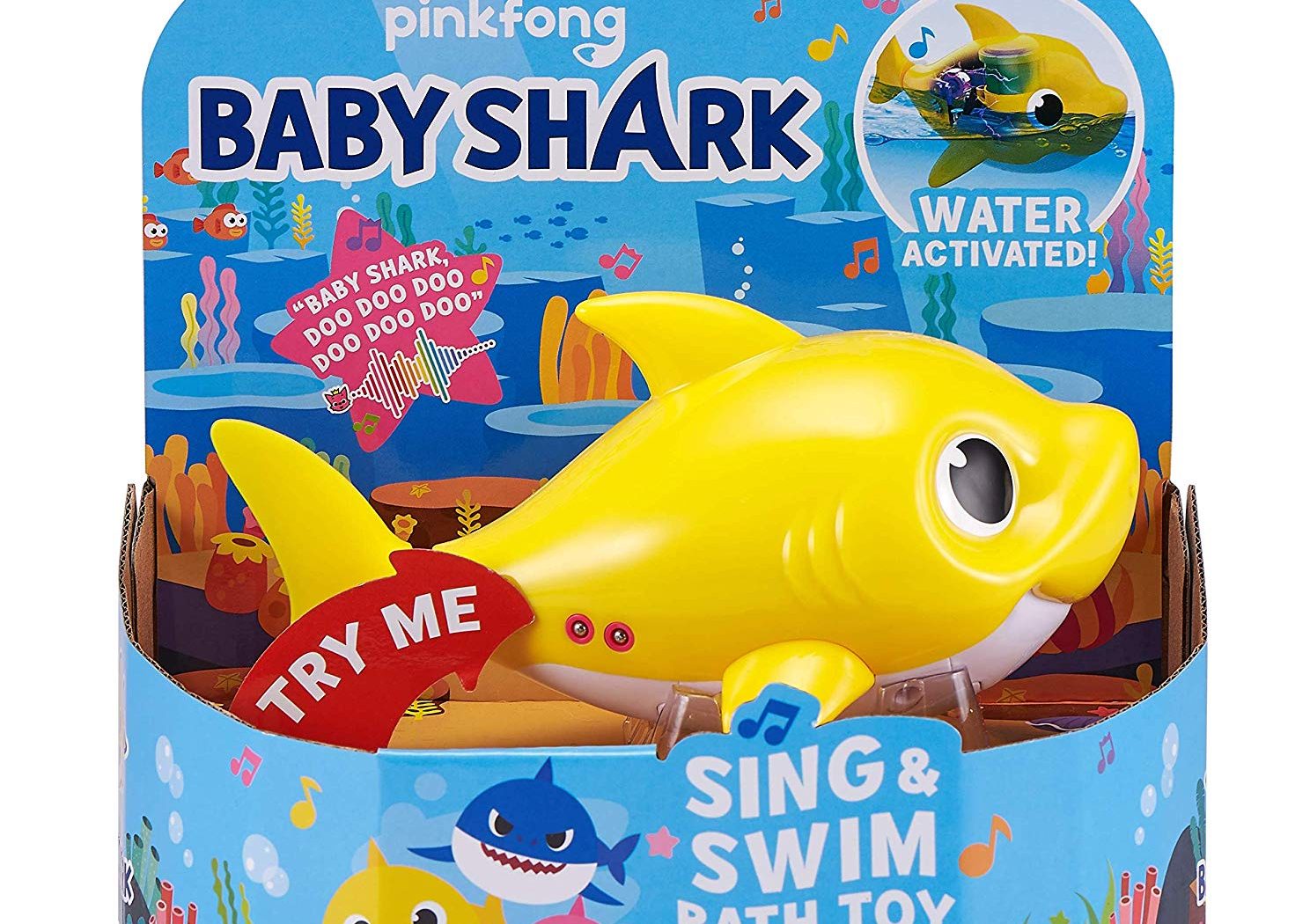 This Baby Shark Toy Swims Sings All Bathtime Long Tinybeans   Baby Shark Bath E1565204957735 