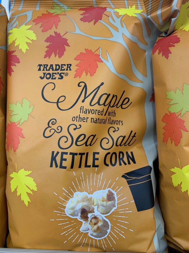 Maple & Sea Salt Kettle Corn is a new Trader Joe's product for fall
