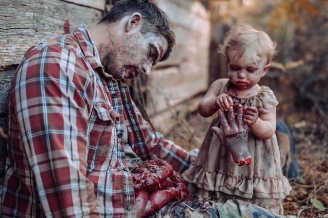 This Daddy Daughter Zombie Photo Shoot Is Peak Halloween Love