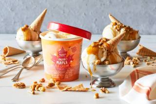 Salted Maple Ice Cream is a new Trader Joe's product for fall