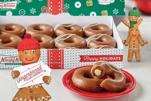 Krispy Kreme Has a Gingerbread Donut & It’s Filled with Cheesecake