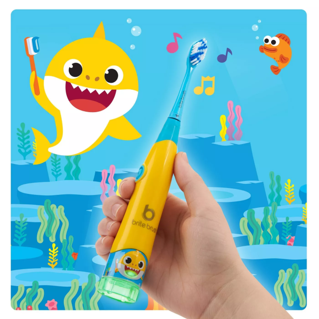 There’s a Singing Baby Shark Toothbrush & Brushing Just Got Fun
