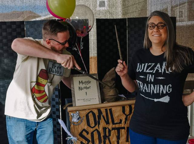 Accio, Babies! This Gender Reveal Party Was Fit for a Wizard (or Two)