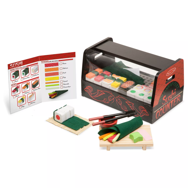 Melissa & Doug’s Roll, Wrap & Slice Sushi Counter Is Just What Your Little Foodie Needs