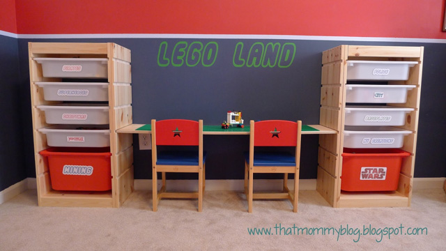 IKEA lego table is a good way to store lego