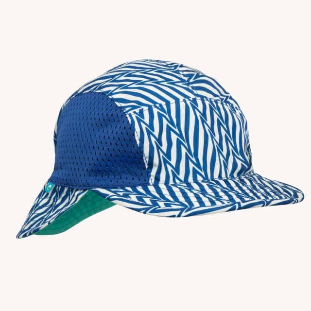 blue patterned baby sun hat